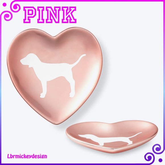 PINK Victoria's Secret Accessories - PINK VS ROSE GOLD HEART TRINKET DISH